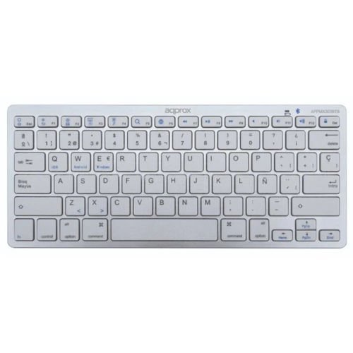 TECLADO APPROX APPMX300BTS BLUETOOTH 3.0 PLATEADO