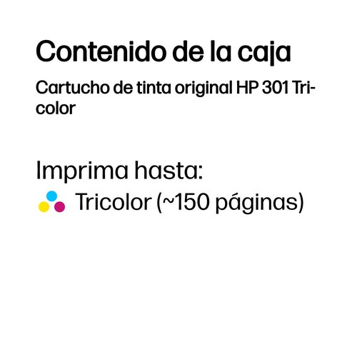 Tinta HP CH562EE Nº 301 COLOR 165 PAG. - Imagen 4