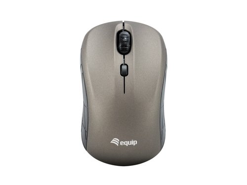 MOUSE EQUIP WIRELESS MINI LIFE OPTICO 4 BOTONES SCROLL GRIS 1600DPI