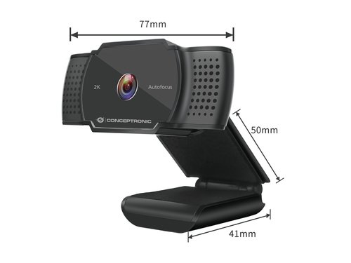 Webcam 2K Conceptronic AMDIS 5MP USB - 3.6mm 30 FPS - Visión 72° - Micrófono integrado - Imagen 2