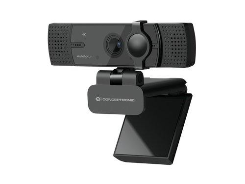 Webcam 4K Conceptronic AMDIS 8.3MP USB 3.57mm - Visión 80° - Autofocus - Micrófono dual - USB C