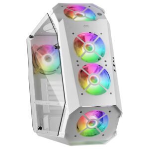 MARSGAMING MC51 PREMIUM ATX CASE, 5X 12CM ARGB, RE Blanca