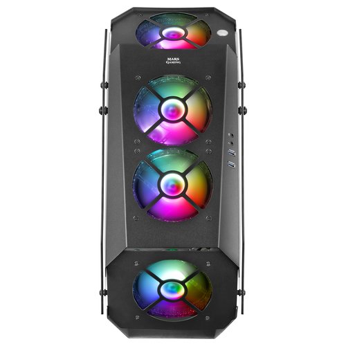 MARSGAMING MC51 PREMIUM ATX CASE, 5X 12CM ARGB, RE Negra - Imagen 3