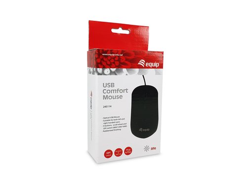MOUSE EQUIP LIFE COMFORT USB OPTICO 800/1200/1600 DPI 4 BOTONES - Imagen 3
