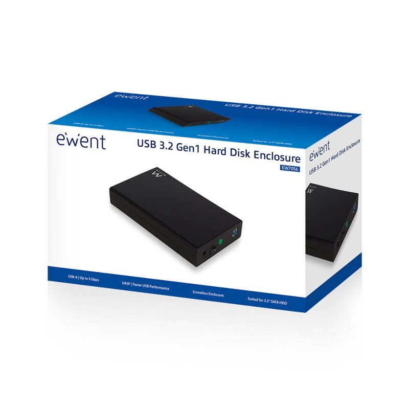 Caja Ext. HDD EWENT EW7056 3,5 SATA USB3.1 Negra - Imagen 4