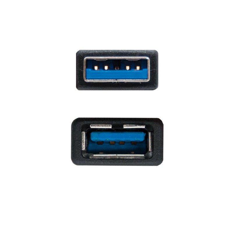 Cable USB Nano Cable USB 3.0 A/M - USB 3.0 A/H 2.0M Negro - Imagen 3
