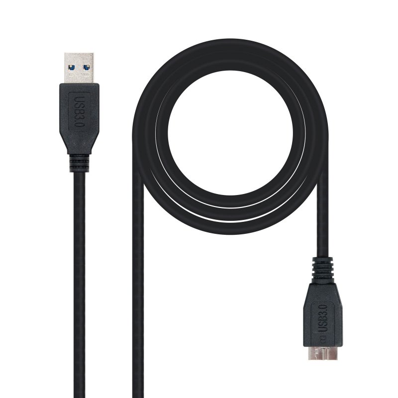 Cable USB Nano Cable USB 3.0 A/M - Micro USB 3.0 B/M 2.0M Negro