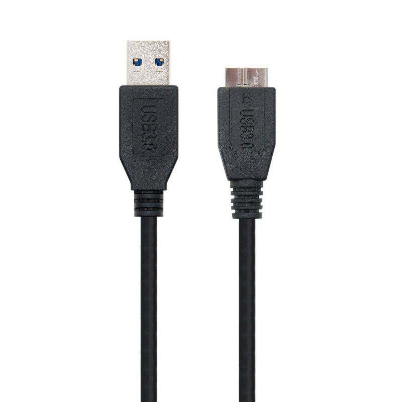 Cable USB Nano Cable USB 3.0 A/M - Micro USB 3.0 B/M 2.0M Negro - Imagen 2