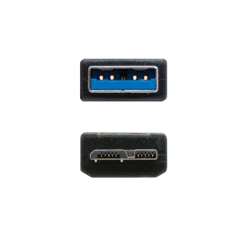 Cable USB Nano Cable USB 3.0 A/M - Micro USB 3.0 B/M 2.0M Negro - Imagen 3