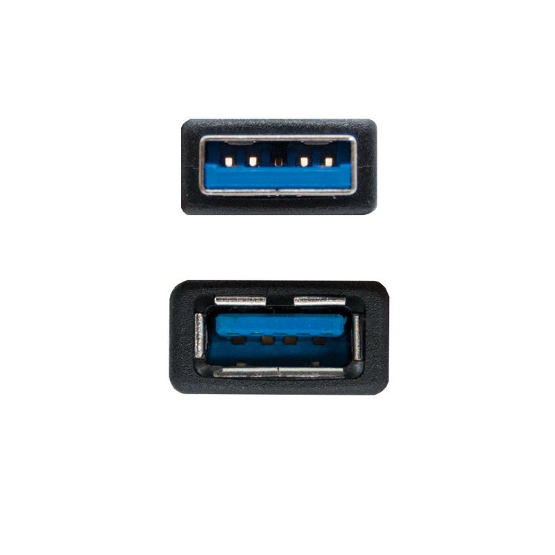 Cable USB Nano Cable USB 3.0 A/M - USB 3.0 A/H 1.0M Negro Alargador - Imagen 3