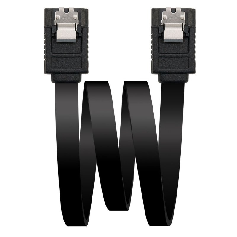 Cable SATA3 DATOS Nano Cable SATA3 Recto - SATA3 Recto C/Anclajes 0,5M Negro