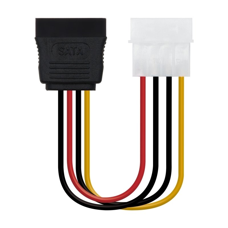 Cable MOLEX/SATA Alimentación Nano Cable MOLEX/M - SATA/H 0,16M OEM