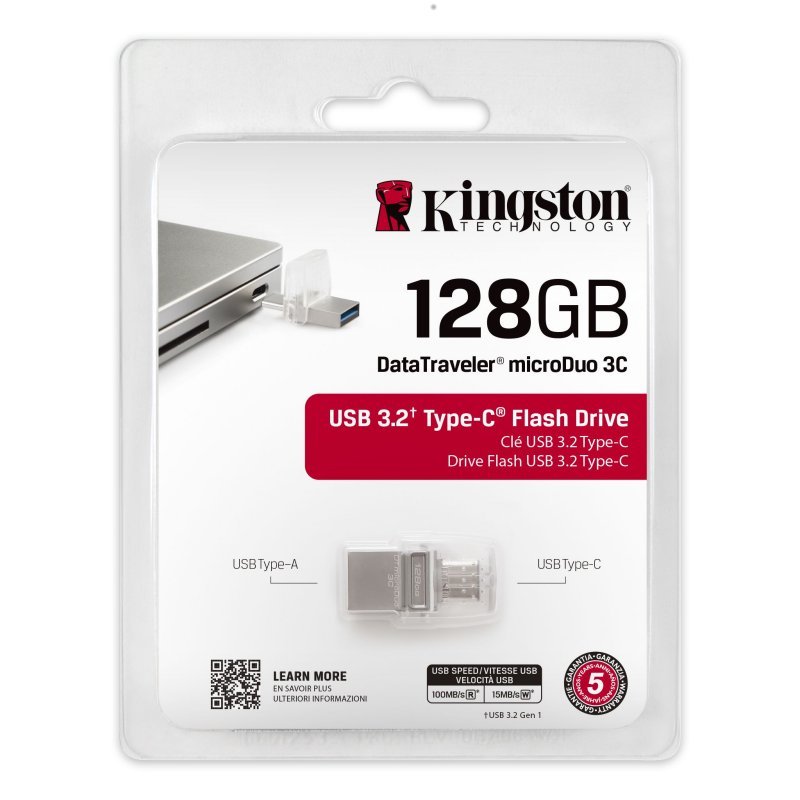 Kingston DataTraveler MicroDuo 3C 128GB USB3.2 - Imagen 4
