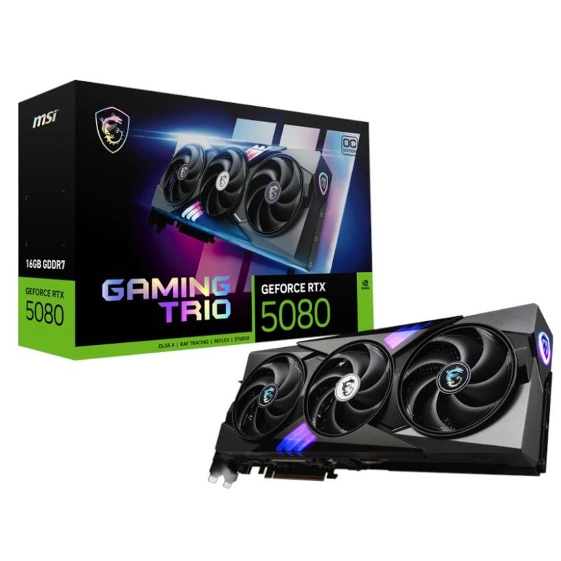 MSI NVIDIA RTX 5080 GAMING X TRIO OC 16GB DDR7 - Imagen 4