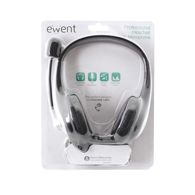 EWENT EW3562 Auriculares + Micrófono Stéreo negro - Imagen 2