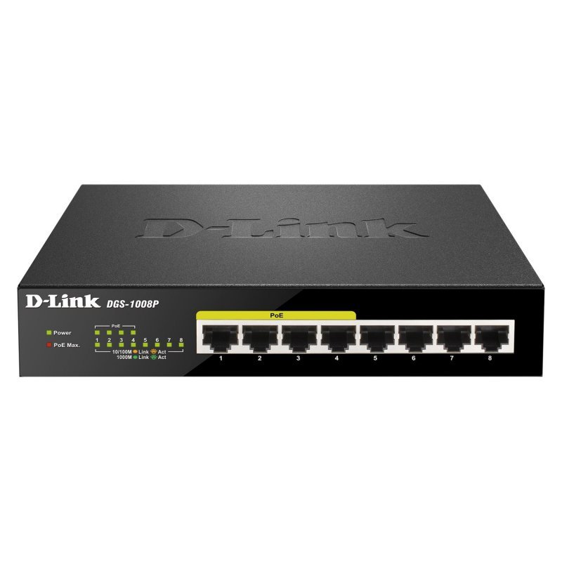 D-Link DGS-1008P Switch 8p 10/100/1000 (4x PoE) - Imagen 3