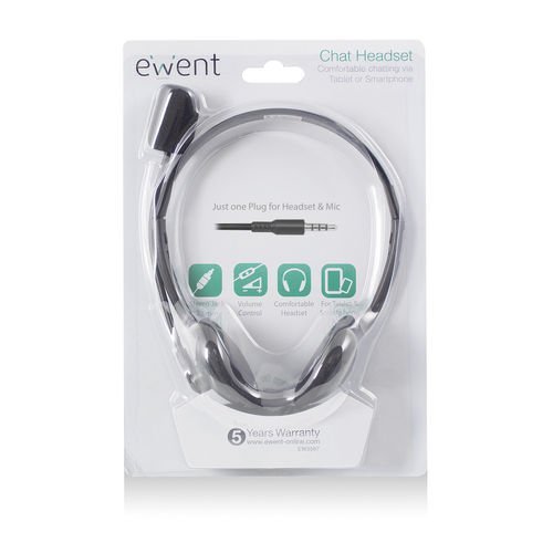 Auriculares C/Micrófono EWENT EW3567 C/VOLUMEN NEGRO - Imagen 4