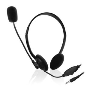 Auriculares C/Micrófono EWENT EW3567 C/VOLUMEN NEGRO