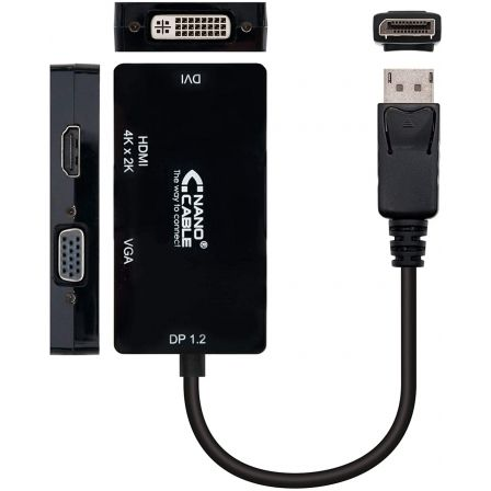 CONVERSOR DISPLAYPORT A VGA / DVI / HDMI, 3 EN 1, - Imagen 2