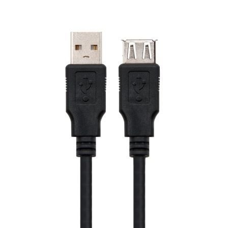 Cable USB Nano Cable USB 2.0 A/M - USB 2.0 A/H 1.8M Negro Alargador - Imagen 2