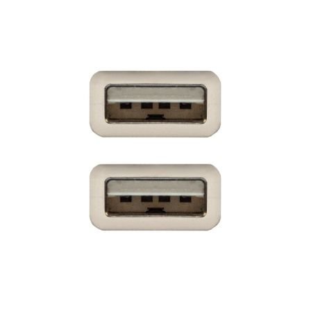 Cable USB Nano Cable USB 2.0 A/M - USB 2.0 A/M 1.0M BEIGE - Imagen 3