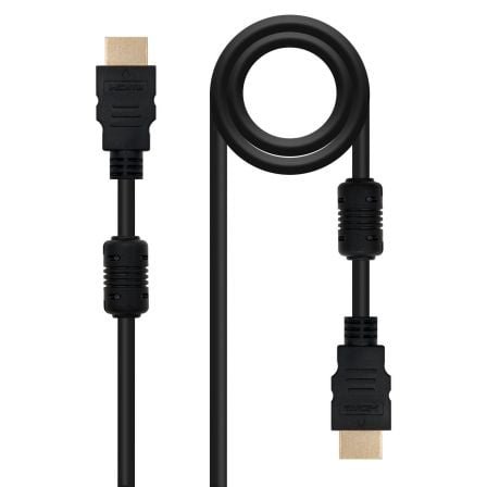 Cable HDMI Nano Cable HDMI A/M - HDMI A/M V1.4 1,8M Alta Velocidad/HEC/FERRITA Negro - Imagen 2