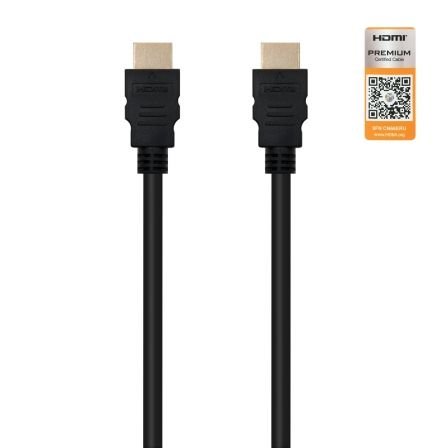 CABLE HDMI V2.0 4K@60Hz 18Gbps A/M-A/M NEGRO 0.5M - Imagen 2