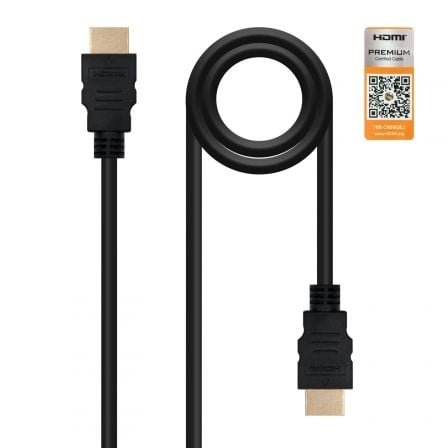 CABLE HDMI V2.0 4K@60Hz 18Gbps, A/M-A/M NEGRO 3m.