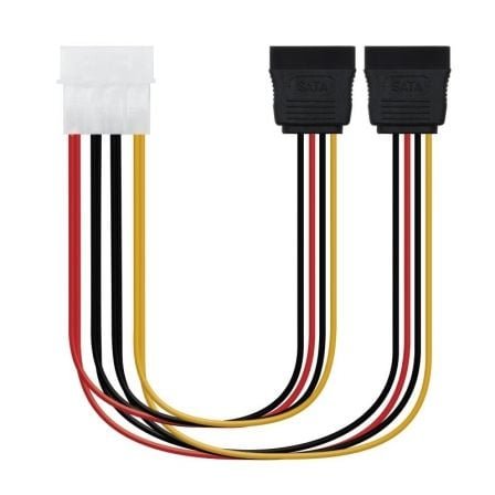 Cable MOLEX/SATA Alimentación Nano Cable MOLEX/M - 2XSATA/H 0,2M OEM