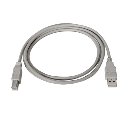 Cable USB Nano Cable USB 2.0 A/M - USB 2.0 B/M 1.8M BEIGE Impresora - Imagen 2