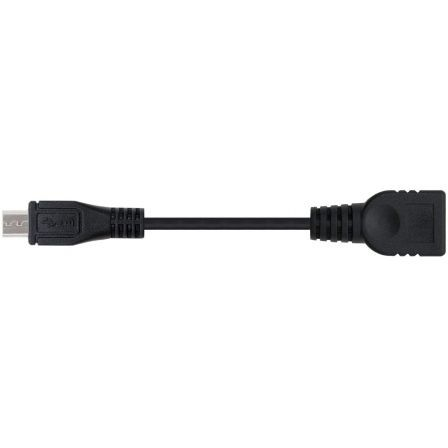 Cable USB Nano Cable USB 2.0 A/H - Micro USB 2.0 B/M 15CM Negro OTG - Imagen 2
