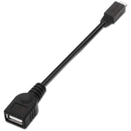 Cable USB Nano Cable USB 2.0 A/H - Micro USB 2.0 B/M 15CM Negro OTG - Imagen 4