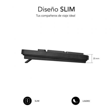TECLADO BUSINESS SLIM SILENCIOSO WIRED NEGRO SUBBLIM - Imagen 2