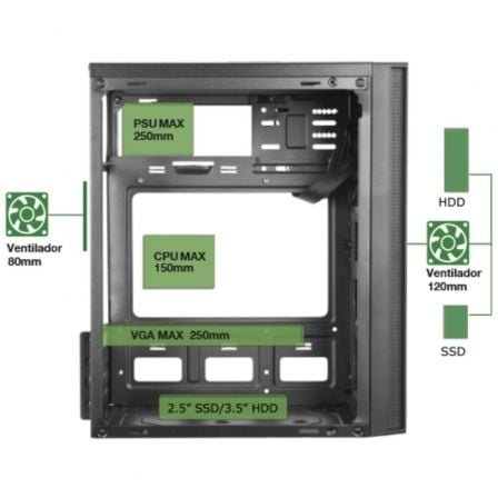 TACENS ANIMA Caja Micro Atx AC5 USB 3.0 Black - Imagen 4