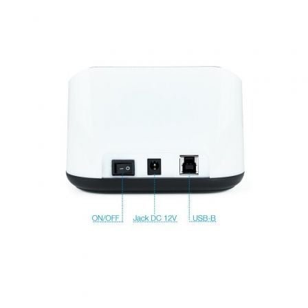 Tooq TQDS-802BW Dock Station Doble Bahía HDD Ne/Bl - Imagen 2