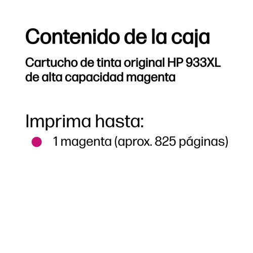 Tinta HP CN055AE Nº 933XL Magenta OF. 6100/6600/6700 - Imagen 4