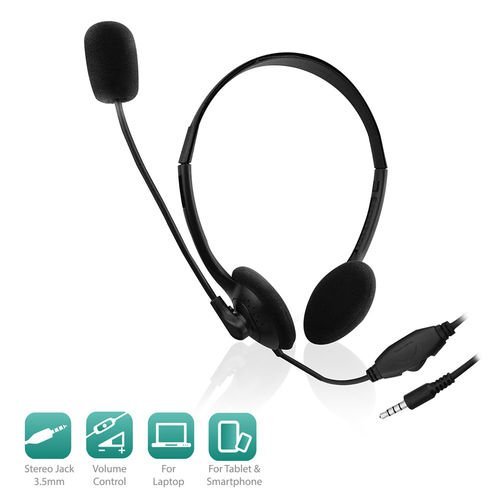 Auriculares C/Micrófono EWENT EW3567 C/VOLUMEN NEGRO - Imagen 2