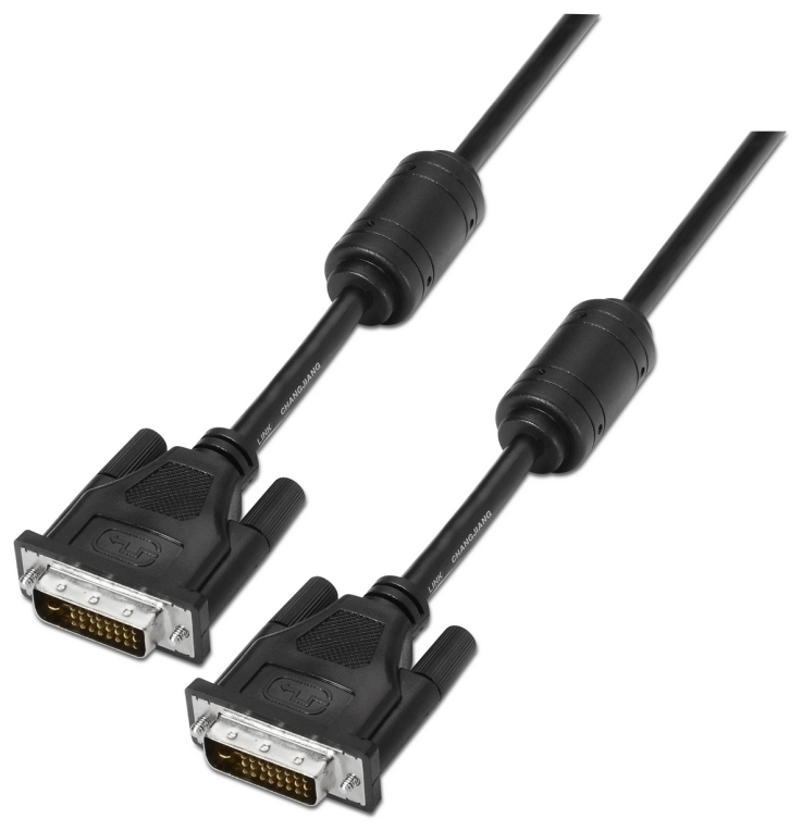 Cable DVI Aisens A117-0089/ DVI-D Macho - DVI-D Macho/ 1.8m/ Negro