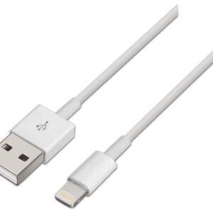Cable Lightning Aisens A102-0036/ USB Macho - Lightning Macho/ 2m/ Blanco