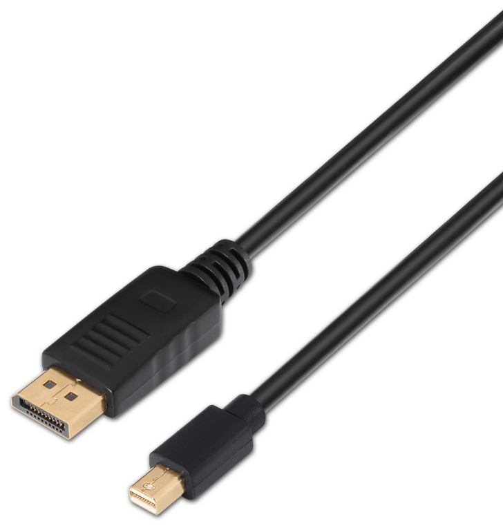 Cable Displayport Macho - Mini Displayport Macho/ 2m/ Negro - Aisens A124-0131