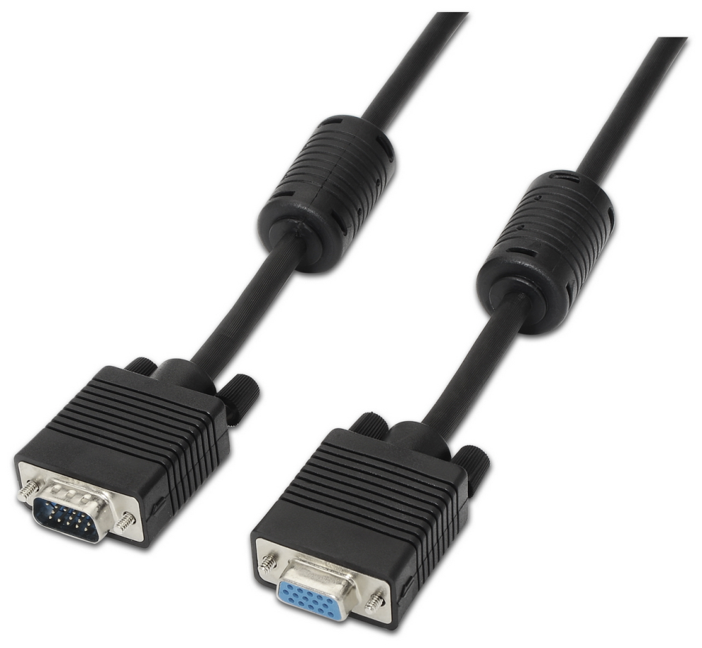 Cable SVGA Aisens A113-0079/ VGA Macho - VGA Hembra/ 3m/ Negro