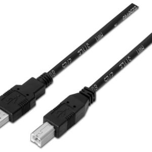 Cable USB 2.0 Impresora Aisens A101-0008/ USB Macho - USB Macho/ 4.5m/ Negro
