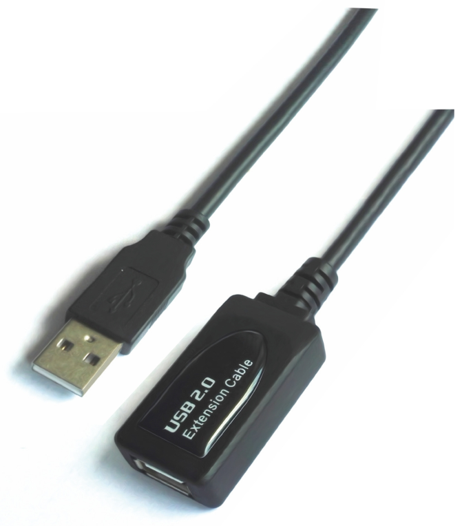 Cable Alargador USB 2.0 Aisens A101-0020/ USB Macho - USB Hembra/ 15m/ Negro