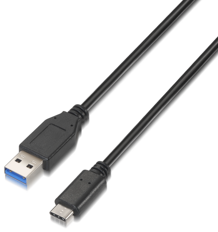Cable USB 3.2 Aisens A107-0060/ USB Tipo-C Macho - USB Macho/ 1m/ Negro