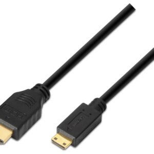 Cable HDMI Aisens A119-0115/ HDMI Macho - Mini HDMI Macho/ 3m/ Negro
