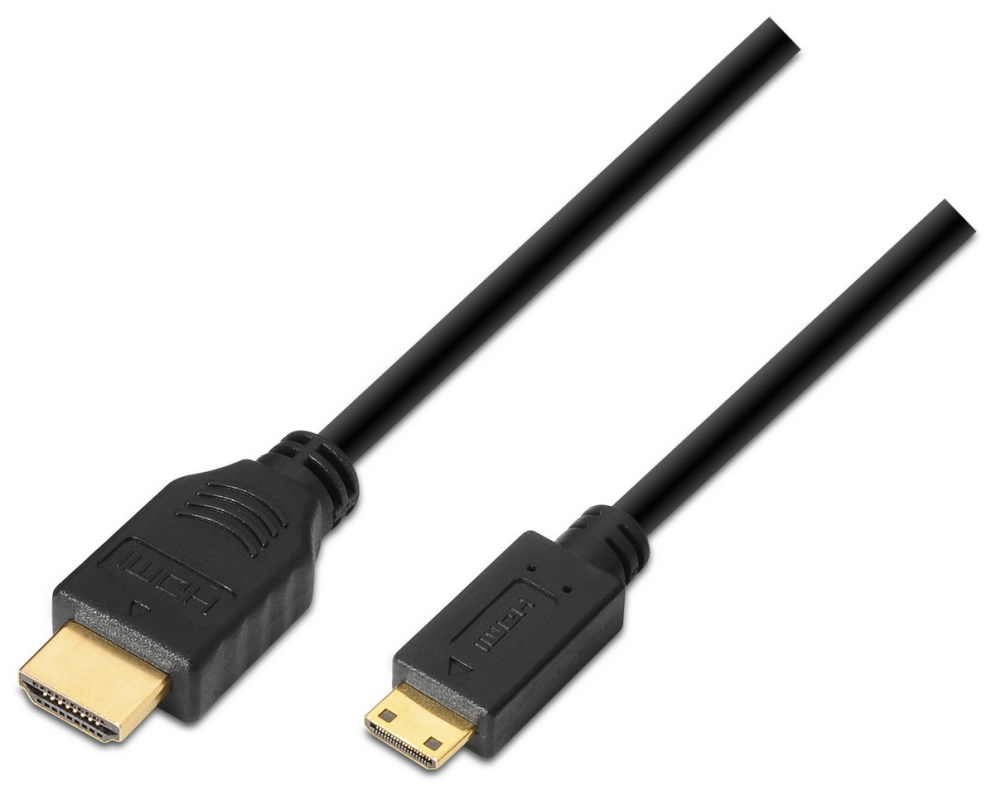 Cable HDMI Aisens A119-0115/ HDMI Macho - Mini HDMI Macho/ 3m/ Negro