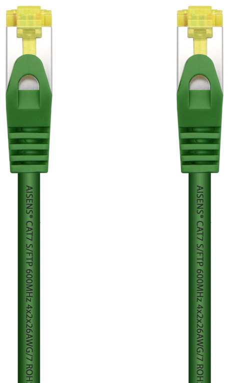 Cable de Red RJ45 SFTP Aisens A146-0481 Cat.7/ 50cm/ Verde
