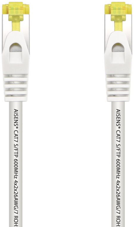 Cable de Red RJ45 SFTP Aisens A146-0491 Cat.7/ 2m/ Blanco