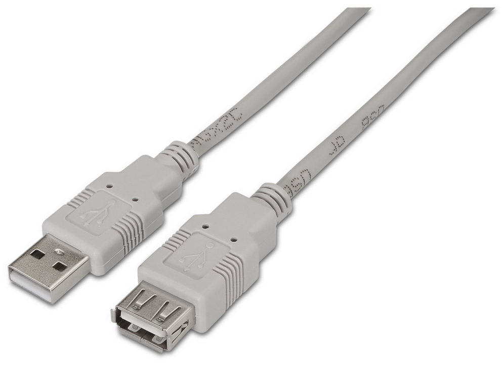 Cable Alargador USB 2.0 Aisens A101-014/ USB Macho - USB Hembra/ 3m/ Beige