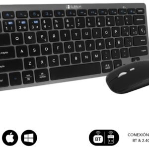 Teclado y Ratón Inalámbrico Subblim OCO020 Combo Multidispositivo Compacto/ Gris